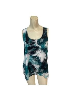 White House Black Market Green Blac fern Sleeveless Top  Small